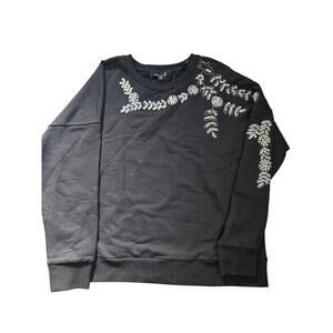 Stunning‎ Black Broadway 38 Rhinestone pullover sweater size 1X